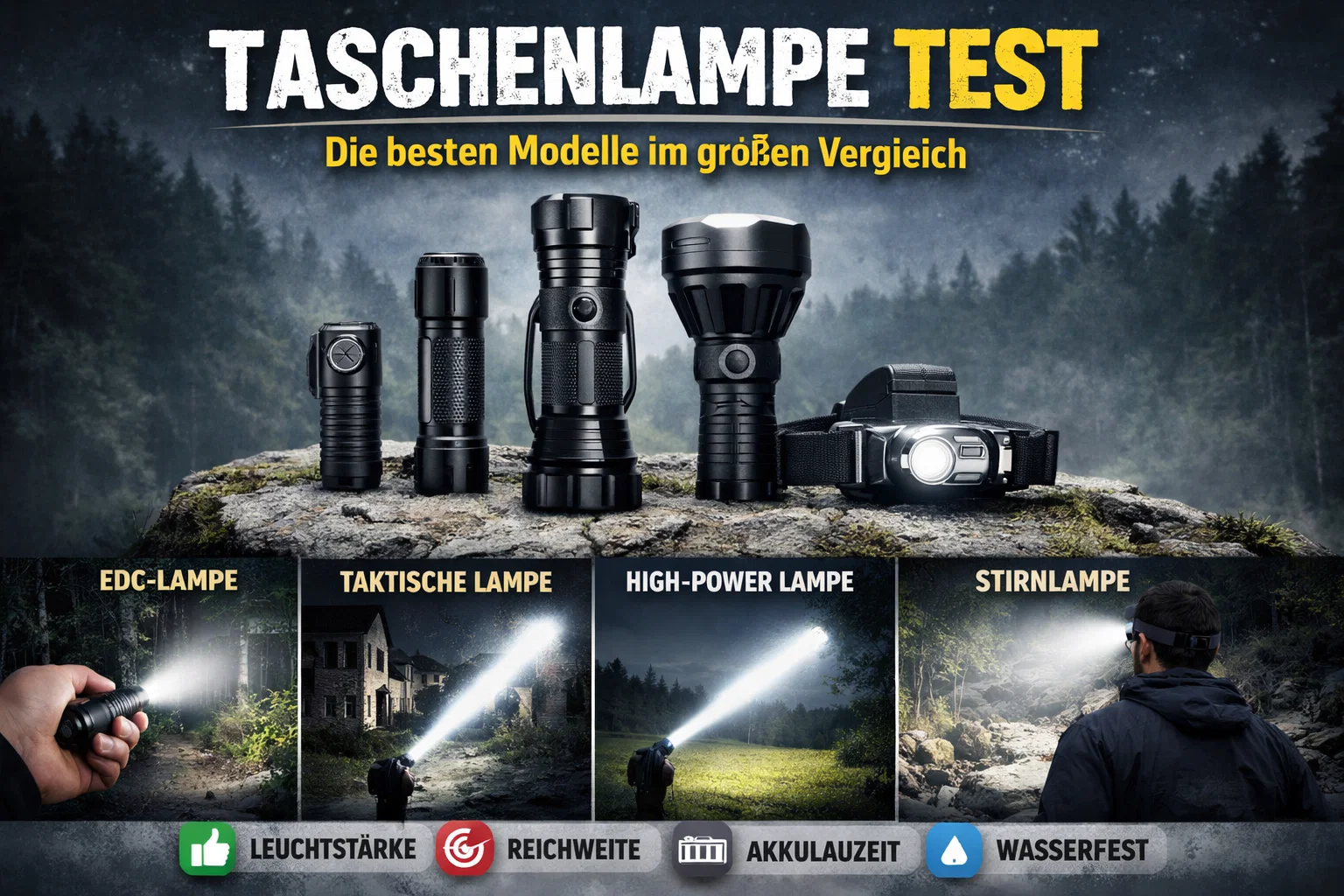 Taschenlampe Test